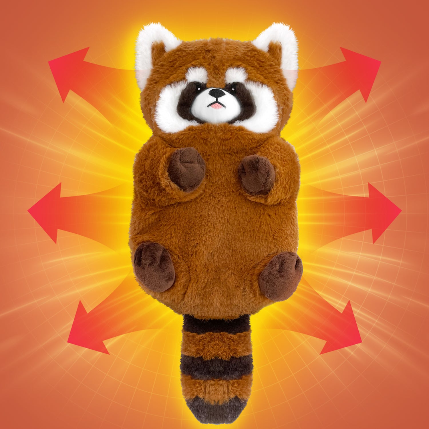 UNCN Red Panda Cozy Plush Washable Cover Microwave Stuffed Animal Heat ...