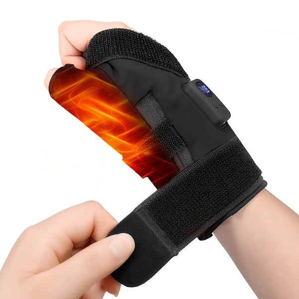 UNCN Heated Wrist Wrap Brace - 3 Temp Settings, Auto Shut Off, Portable Wrist Heating Pad for Carpal Tunnel Relief, Men &amp; Women