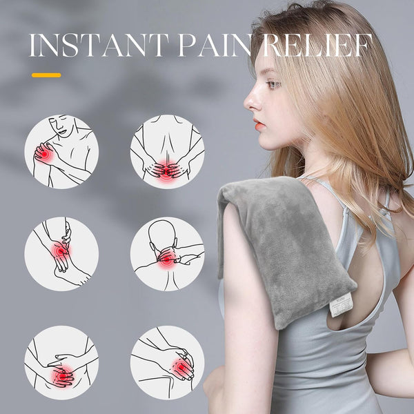 UNCN Microwave Heat Pad with Washable Cover| Heat Pads for Back | Wheat Bags Microwavable in Muscles, Joints & Cramps 5*17 Inch