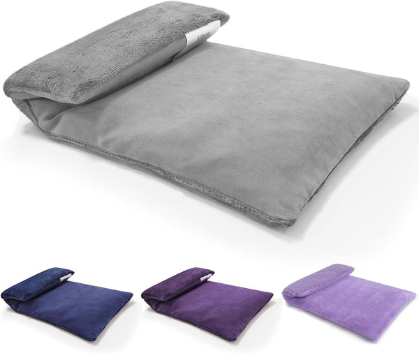 UNCN Microwavable Heating Pad with Washable Cover 13x7 Inch Flaxseed Microwave Hot Pack, Lavender Scent, Moist Warm Compress for Relaxation, Non-Electric & Portable