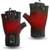 Uncn Heated Fingerless Gloves: Touchscreen, Digital Display, 3 Heat Levels, 4 Time Settings, Rechargeable for Winter Cold Weather