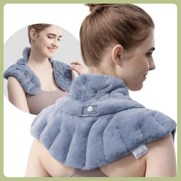 UNCN Microwave Heating Pad for Neck & Shoulders 45x26cm , Heated Neck Wrap Warmer, Moist Heat Therapy for Pain Relief