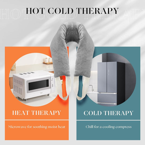 UNCN Heating Pad 32x5 cm, Microwavable, Washable, Weighted, Lavender Aroma, for Neck Shoulder Back Pain Relief, gray