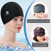 Uncn Full Head Relief Hat - Soothing Ice Wrap with Cooling Cap pack & Cold Compress Pad, One Size, Black