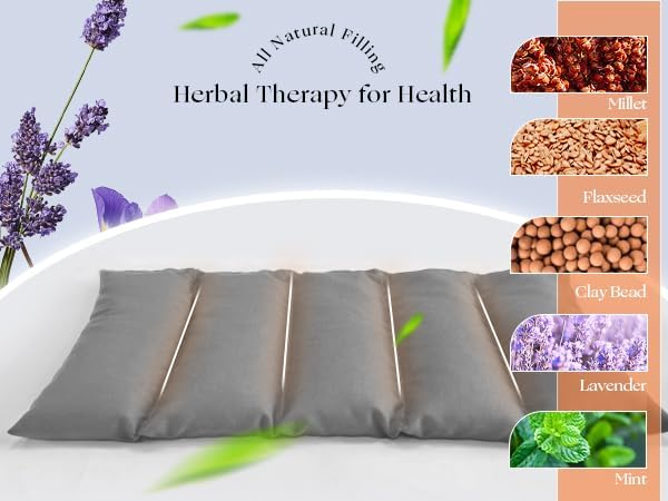 UNCN Microwavable Heating Pad with Washable Cover 13x7 Inch Flaxseed Microwave Hot Pack, Lavender Scent, Moist Warm Compress for Relaxation, Non-Electric & Portable