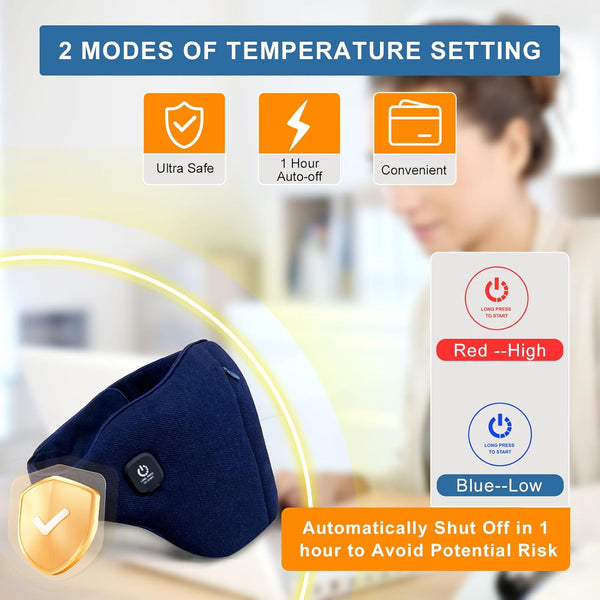 UNCN Wireless Heated Neck Wrap, 2 Temperature Settings, 1-Hour Auto Shut off, 4000mAh Rechargeable Heating Pad for Pain Relief, Washable Cover