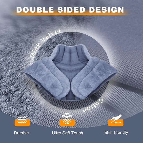 Microwave Heating Pad for Neck and Shoulders40*30cm- Mink Fabric Long-lasting Heat and Cold Retention Heating Pad Microwavable