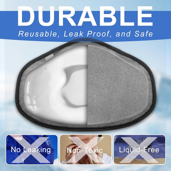 Gel Ice Packs, 1-pack | Moldable, Reusable & Flexible | Long-Lasting Cold Compress with Strong fastening for Various Body Areas