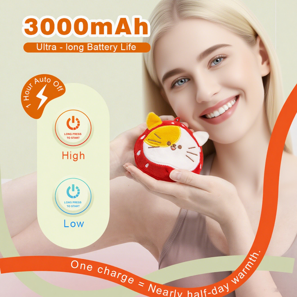 UNCN Portable Electric Hand Warmer, Reusable Cute Hand Heater, Ideal Winter Cold‑Weather Gift
