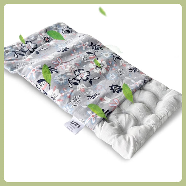 Uncn Wide Microwavable Heating Pad 9x15 Inches Flower Weighted Moist Heat Pack with Washable Cover