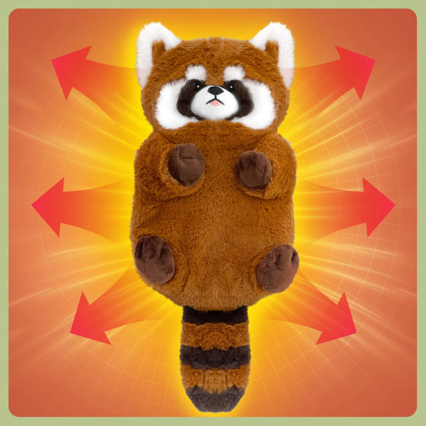 UNCN Red Panda Cozy Plush Washable Cover Microwave Stuffed Animal Heating Pad for Pain Relief, Cramps, Neck, Muscles, 17"x8"