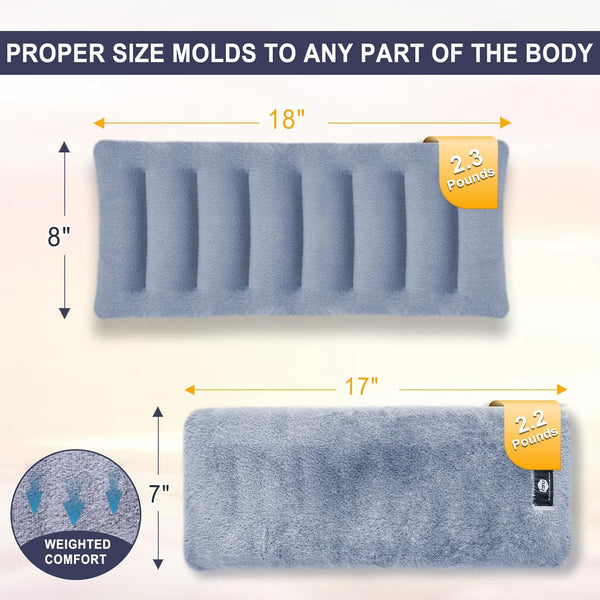 UNCN Microwavable Heating Pads with Strap 7x17\" Heating Pad Microwavable for Pain Relief | Microwave Heat Pack for Cramps, Muscle Aches, Back Neck Shoulder Moist Heat Weighted Therapy