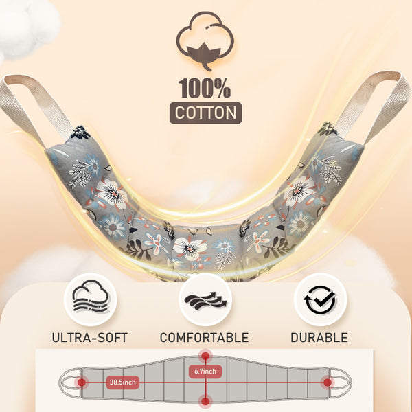 UNCN Heating pad for Neck and Shoulders Back 27 * 5.5\" microwavable Large Moist Heat Pack Warm hot Compress Neck wrap Weighted Bag Massage Reusable Herbal Nature Calming Portable