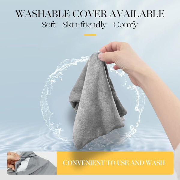 UNCN Microwave Heat Pad with Washable Cover| Heat Packs for Relaxation | Wheat Bags Microwavable for Pain Relief in Muscles, Joints & Cramps 44×13.5cm | Soft Weighted Neck Warmer for Hot/Cold Compress
