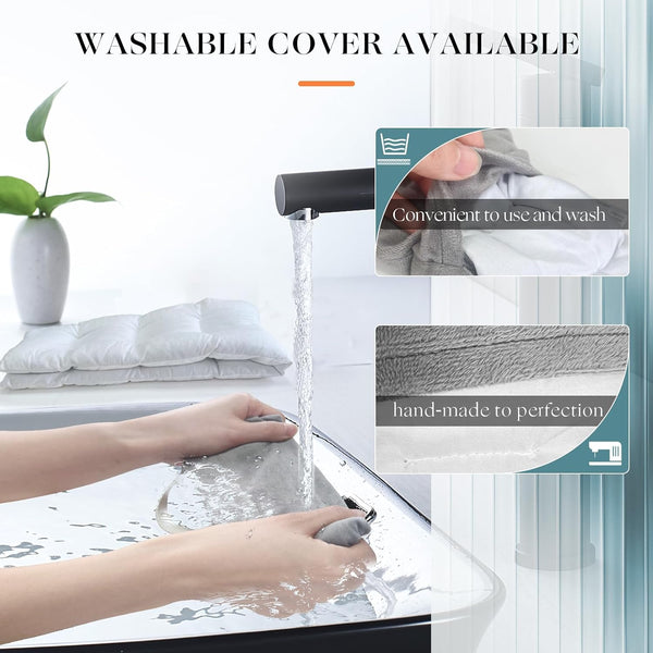 UNCN Heating Pad 32x5 cm, Microwavable, Washable, Weighted, Lavender Aroma, for Neck Shoulder Back Pain Relief, gray