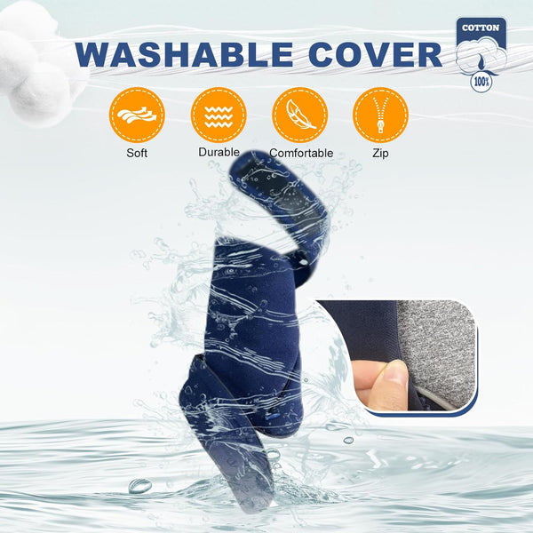 UNCN Wireless Heated Neck Wrap, 2 Temperature Settings, 1-Hour Auto Shut off, 4000mAh Rechargeable Heating Pad for Pain Relief, Washable Cover