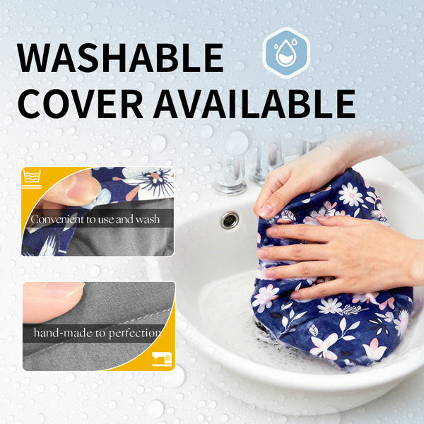 uncn Microwavable Heating Pad with Washable Cover 12.5x7 Inch Flaxseed Microwave Hot Pack, Lavender Scent, Moist Warm Compress for Relaxation, Non-Electric & Portable