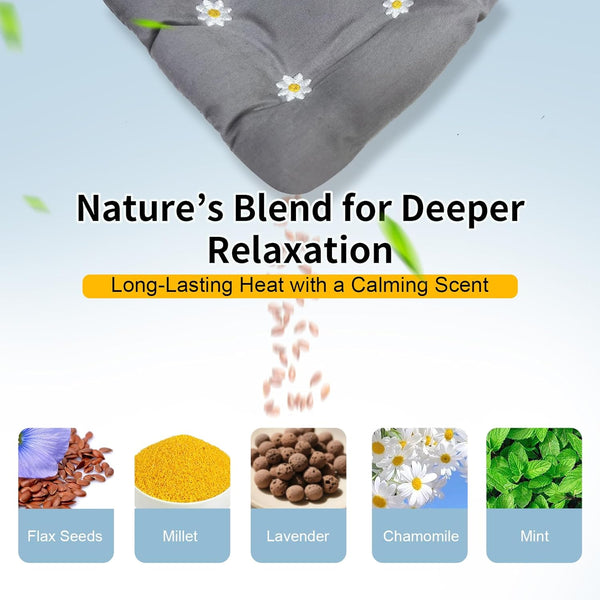 UNCN Heating pad for Neck Shoulders and Back Microwavable Machine Washable 27x5 Microwave Rice Bag for Heat Therapy Reusable Hot Pack for Muscle Cramps Moist Warm Bean Bag for Pain Relief Levender Scented