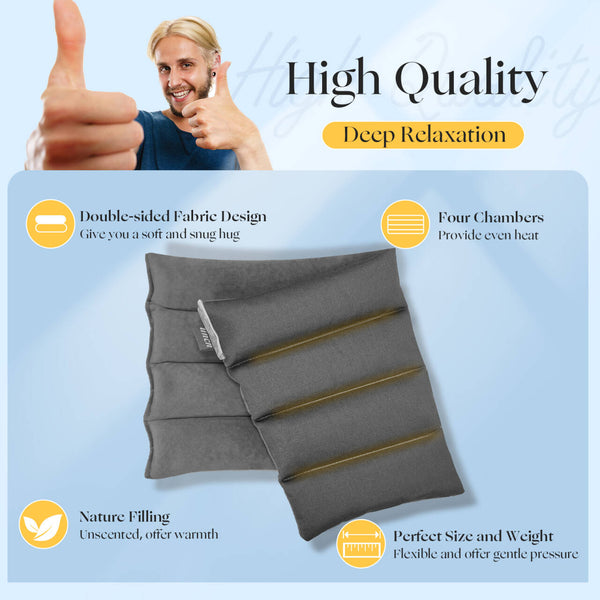 Microwave Heating Pad, 7.5 × 12.6 Inches, Fragrance-Free Heat Wrap for Muscle Soreness, Neck, Back & Cramp Relief