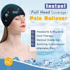 Uncn Full Head Relief Hat - Soothing Ice Wrap with Cooling Cap pack & Cold Compress Pad, One Size, Black