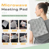 UNCN Microwaveable Heating Pad for Muscle Relief, Hot Cold Compress, Cramps, Joints, Neck Shoulder, Wide Grey