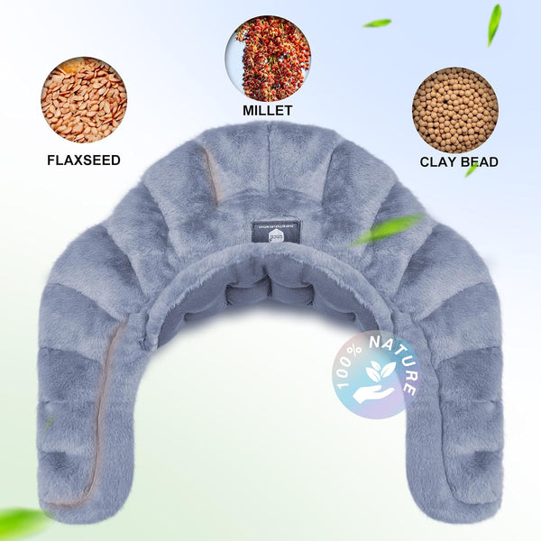Microwave Heating Pad for Neck and Shoulders40*30cm- Mink Fabric Long-lasting Heat and Cold Retention Heating Pad Microwavable