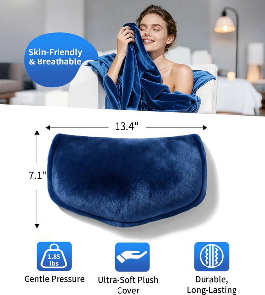 Microwave Heating Pad with Flaxseed, Moist Heat Pack, 13.4 x 7.1 Inch Cordless Warm Compress, Reusable Heat Pad for Back, Muscle Soreness, Menstrual Pain Relief with Machine Washable Cover 1.85lbs