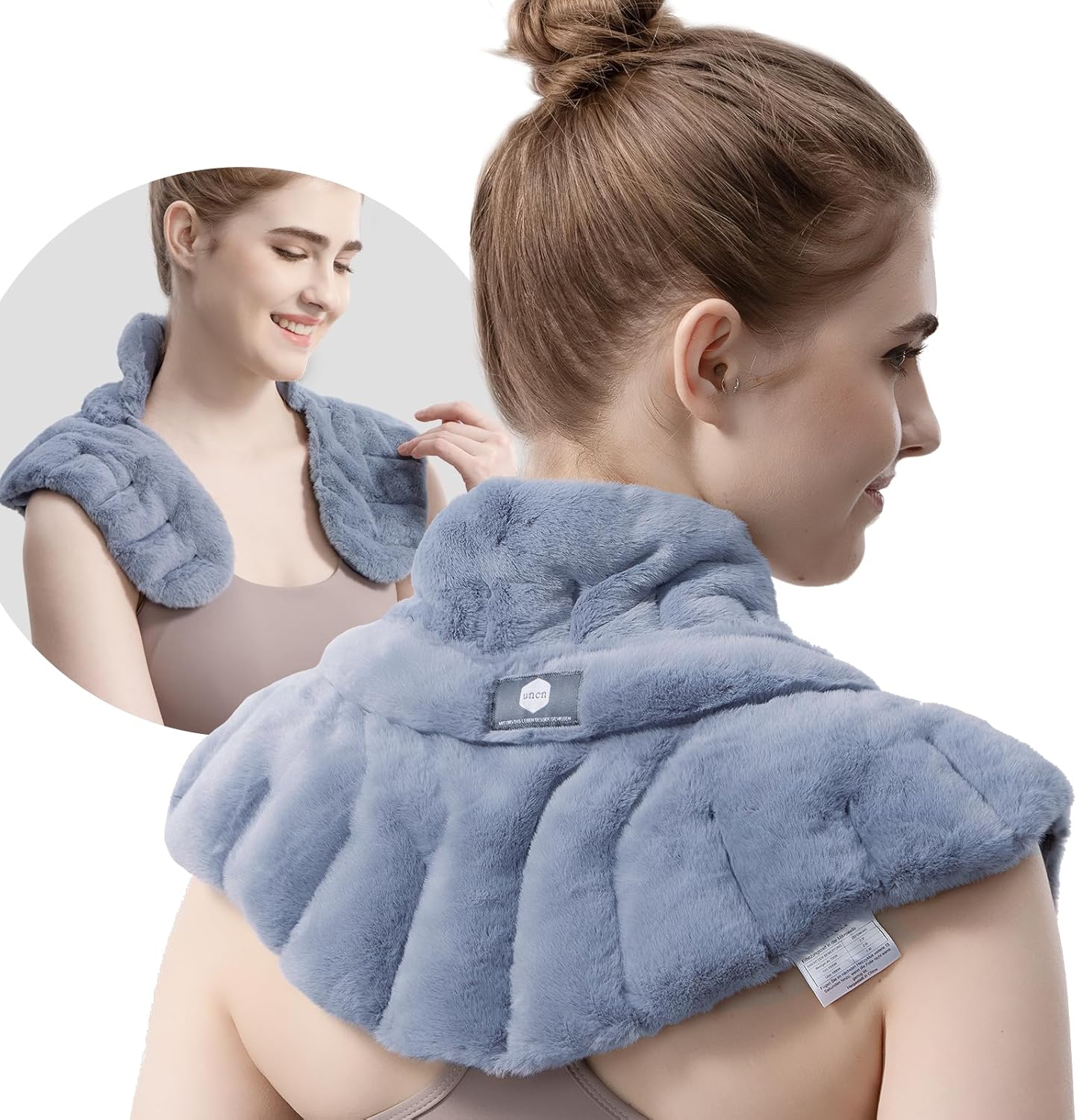 Microwave Heating Pad for Neck and Shoulders40*30cm- Mink Fabric Long-lasting Heat and Cold Retention Heating Pad Microwavable