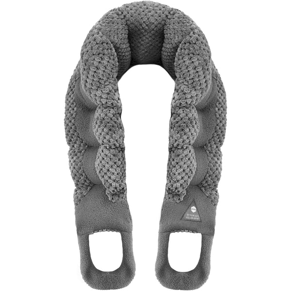 UNCN Long Heating pad for Neck and Shoulders Back 33 * 5.9\" microwavable Large Moist Heat Pack Warm hot Compress Neck wrap Weighted Bag Massage Reusable Herbal Nature Calming Portable Grey