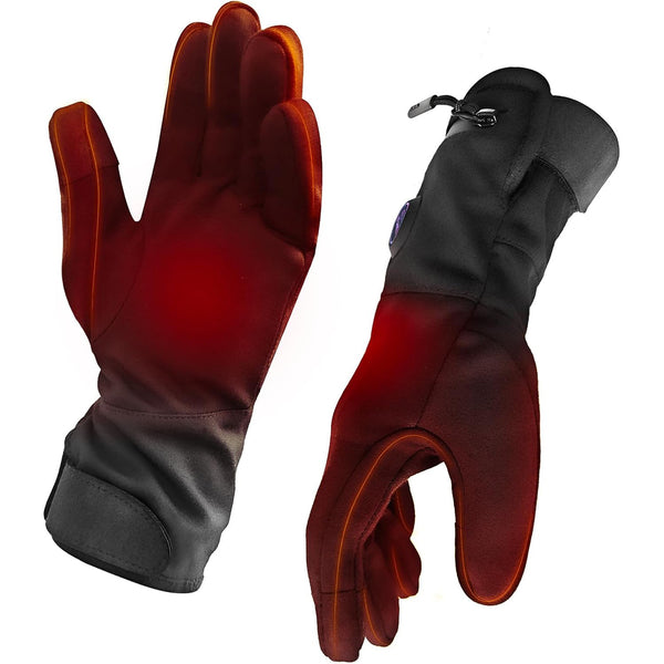 Uncn Men Women Rechargeable Heated Gloves - 3 Heating Zones USB Charging Full Finger Gloves, Cotton Blend Sporty Ski Gloves Winter Warmth
