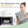 UNCN Microwaveable Heating Pad for Muscle Relief, Hot Cold Compress, Cramps, Joints, Neck Shoulder, Wide Grey