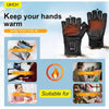 Uncn Heated Fingerless Gloves 3000mAh Rechargeable Battery Auto Shut-off Heating Gloves for Men and Women