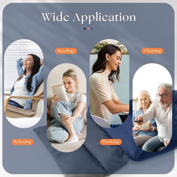 uncn Microwavable Heating Pad with Washable Cover 12.5x7 Inch Flaxseed Microwave Hot Pack, Lavender Scent, Moist Warm Compress for Relaxation, Non-Electric & Portable