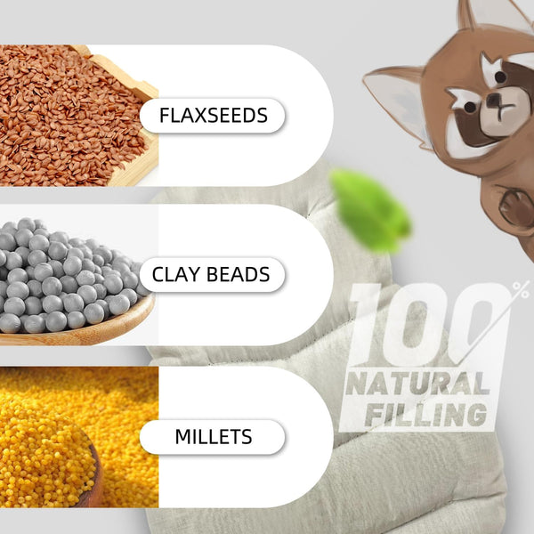 Red Panda Cozy Plush Washable Cover Microwave Stuffed Animal Heating Pad for Pain Relief, Cramps, Neck, Muscles, 17"x8"