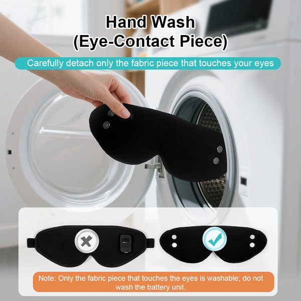 UNCN Rechargeable Heated Eye Mask - Daily Dry Eyes Relief, Washable & Blackout