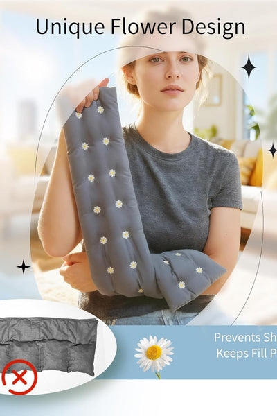 UNCN Heating pad for Neck Shoulders and Back Microwavable Machine Washable 27x5 Microwave Rice Bag for Heat Therapy Reusable Hot Pack for Muscle Cramps Moist Warm Bean Bag for Pain Relief Levender Scented