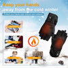 Uncn Heated Fingerless Gloves: Touchscreen, Digital Display, 3 Heat Levels, 4 Time Settings, Rechargeable for Winter Cold Weather