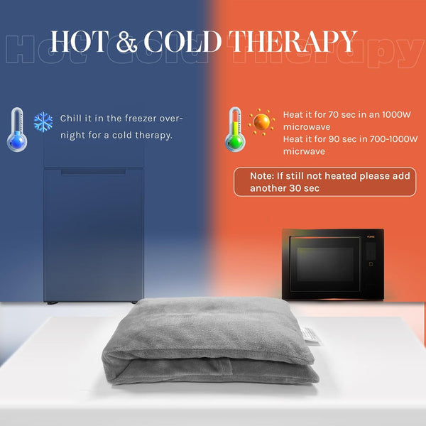 UNCN Microwave Heat Pad with Washable Cover| Heat Packs for Relaxation | Wheat Bags Microwavable for Pain Relief in Muscles, Joints & Cramps 44×13.5cm | Soft Weighted Neck Warmer for Hot/Cold Compress