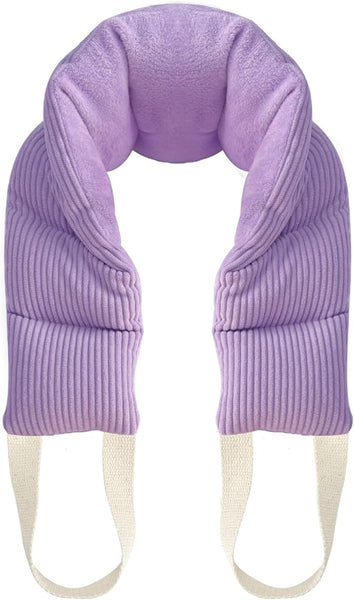 uncn Heating Pad for Neck Shoulders and Back Microwavable Wrap Weighted Neck Warmer 32x5in Microwave Heat Wrap Rice Beanbag Lavender Scented 1.5Pounds