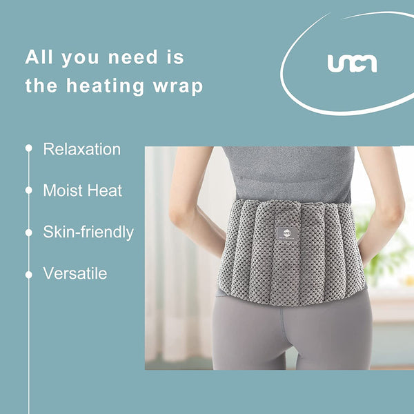 UNCN Large Microwave Heating Pad for Lower Back Pain Relief | Heated Neck and Shoulder Wrap | Microwavable Heat Packs for Cramps, Menstrual, Lumbar, Muscle Spasms | Heated Waist Cordless Belt