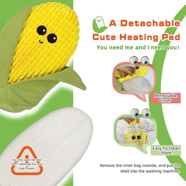 UNCN Microwave Heating Pad, Weighted Stuffed Animal Heatable with Washable Cover 12.6x7.9\" Unscented Heat Pack