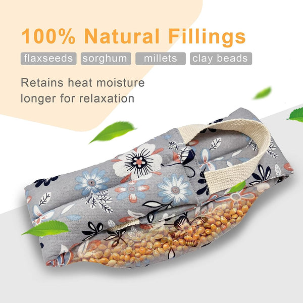 UNCN Heating pad for Neck and Shoulders Back 27 * 5.5\" microwavable Large Moist Heat Pack Warm hot Compress Neck wrap Weighted Bag Massage Reusable Herbal Nature Calming Portable