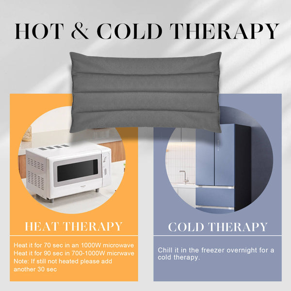 Microwave Heating Pad, 7.5 × 12.6 Inches, Fragrance-Free Heat Wrap for Muscle Soreness, Neck, Back & Cramp Relief