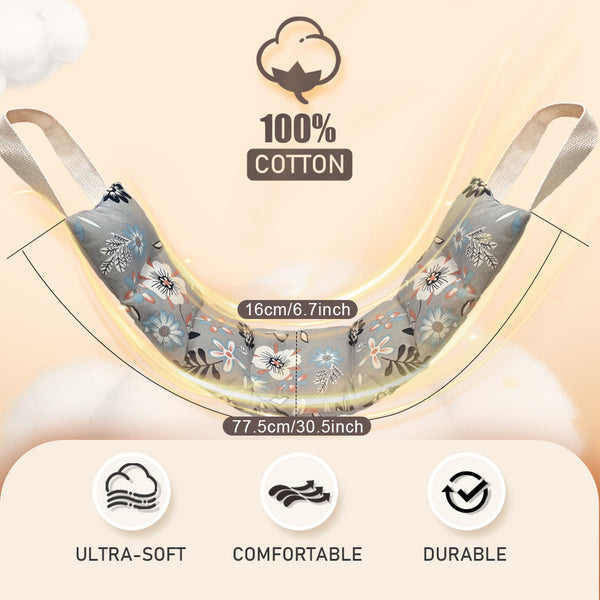 UNCN Heating pad for Neck and Shoulders Back 27 * 5.5\" microwavable Large Moist Heat Pack Warm hot Compress Neck wrap Weighted Bag Massage Reusable Herbal Nature Calming Portable