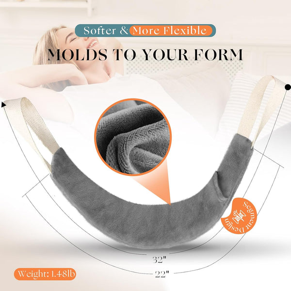 UNCN Heating Pad 32x5 cm, Microwavable, Washable, Weighted, Lavender Aroma, for Neck Shoulder Back Pain Relief, gray